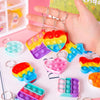 Mini Pop Fidget Keychains for Kids - 20 Pack Sensory Toys for Party Favors & Classroom Rewards