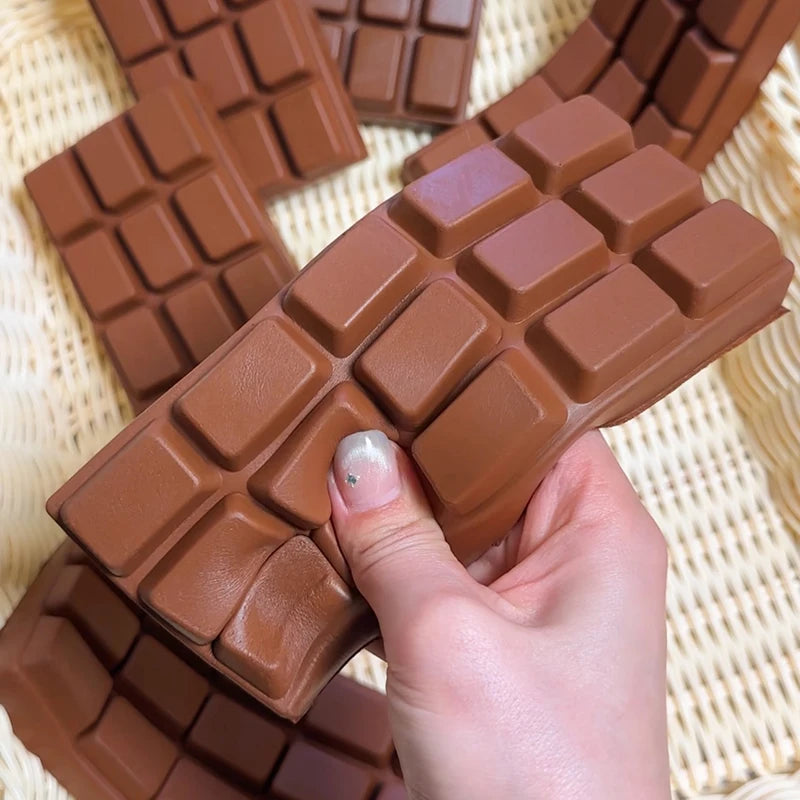 Chocolate Shape Squishy Stress Relief Toy – Slow Rebound Sensory Fidget for Adults