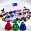 Celluloid Guitar Picks with Clear Storage Box