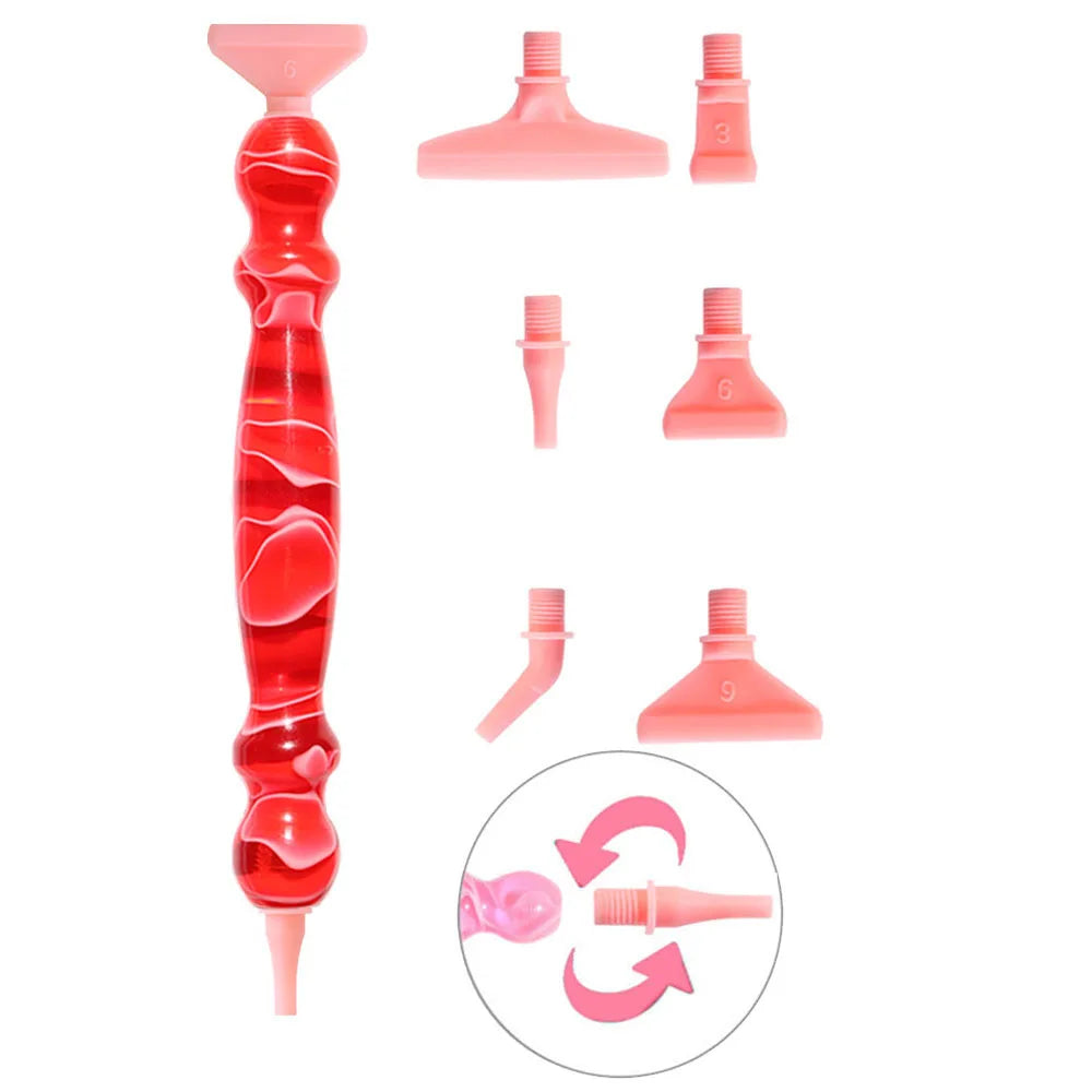 Premium Resin Diamond Painting Pen Set with 6 Replaceable Nibs
