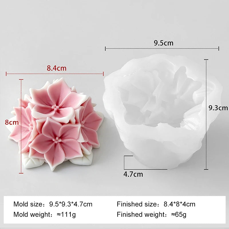 Floral Silicone Mold for Soap, Resin, and Candle Making