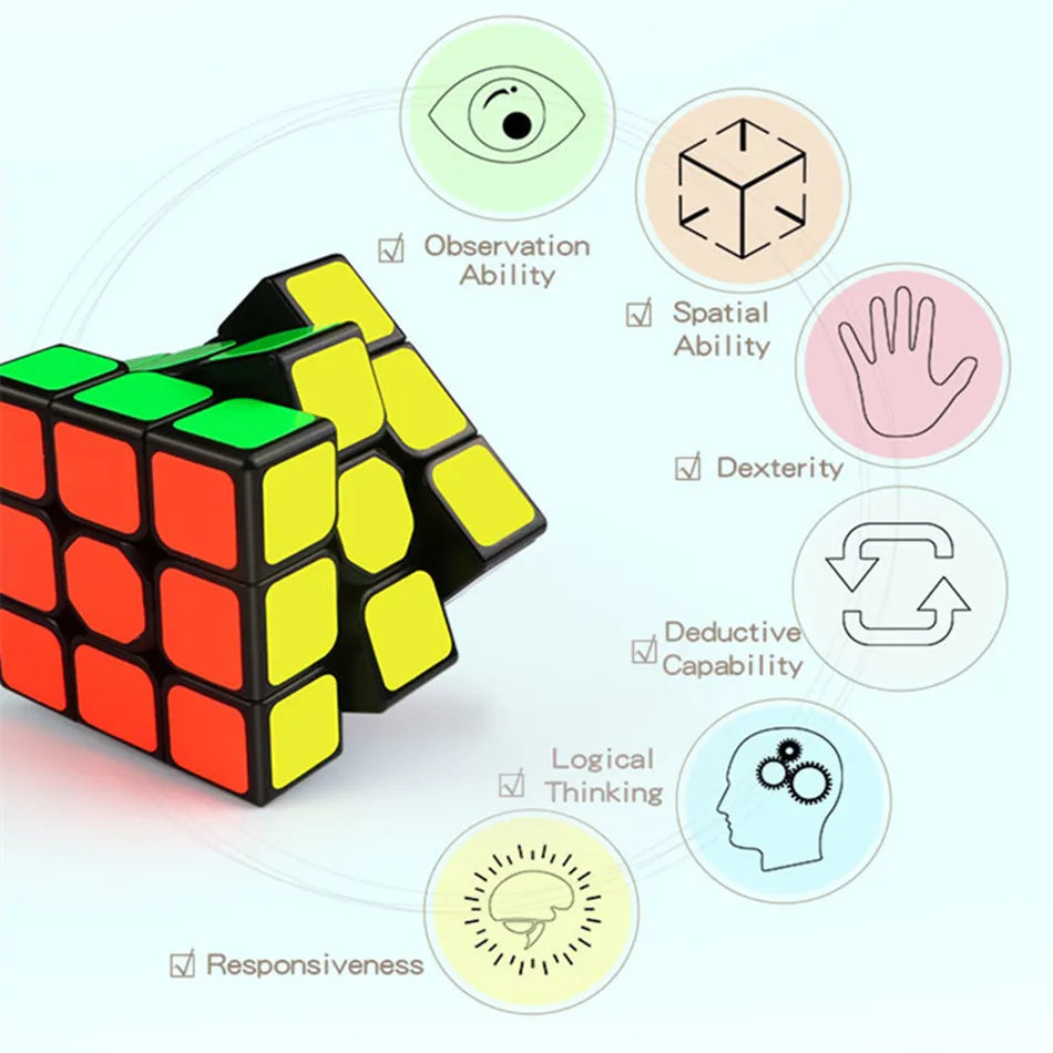 QiYi Warrior M 3x3 Magnetic Speed Cube – Professional Puzzle for Kids & Adults