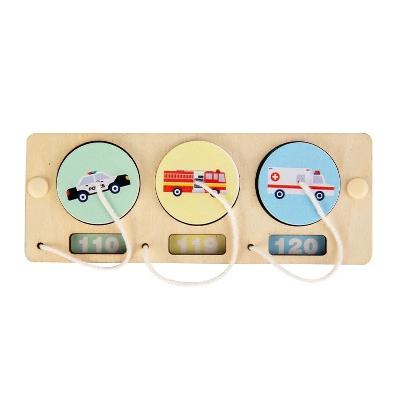 Montessori Busy Board Accessory – Wooden Pipe Roller for Toddler Learning