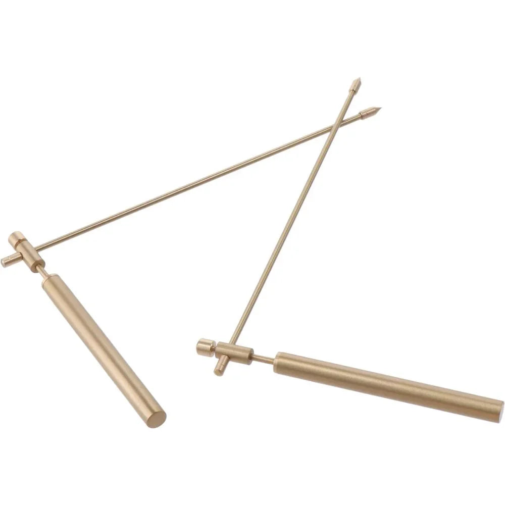 A set of pure copper dowsing rods used for paranormal investigation.