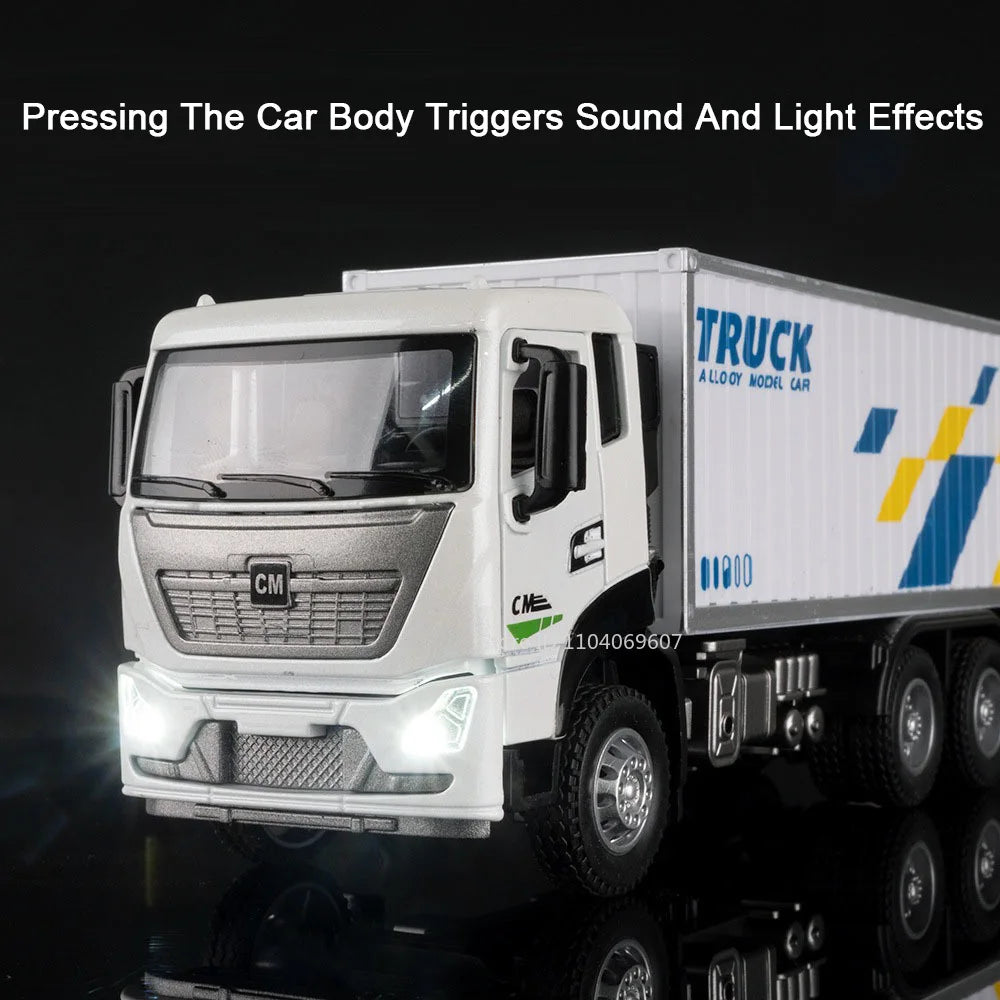 1:32 Scale Diecast Container Truck Toy – Fruit & Vegetable Transport Vehicle
