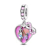 925 Sterling Silver Heart Charm Beads for Bracelets and Necklaces