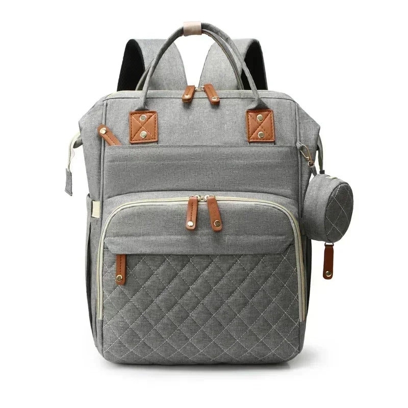Large Waterproof Diaper Bag Backpack with Insulated Bottle Pocket