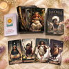 Embrace the Fullness Tarot deck and guidebook displayed next to crystals and flowers.