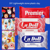 A package of Premier, La Doll, and Premix lightweight stone plastic clay for sculpting and modeling.