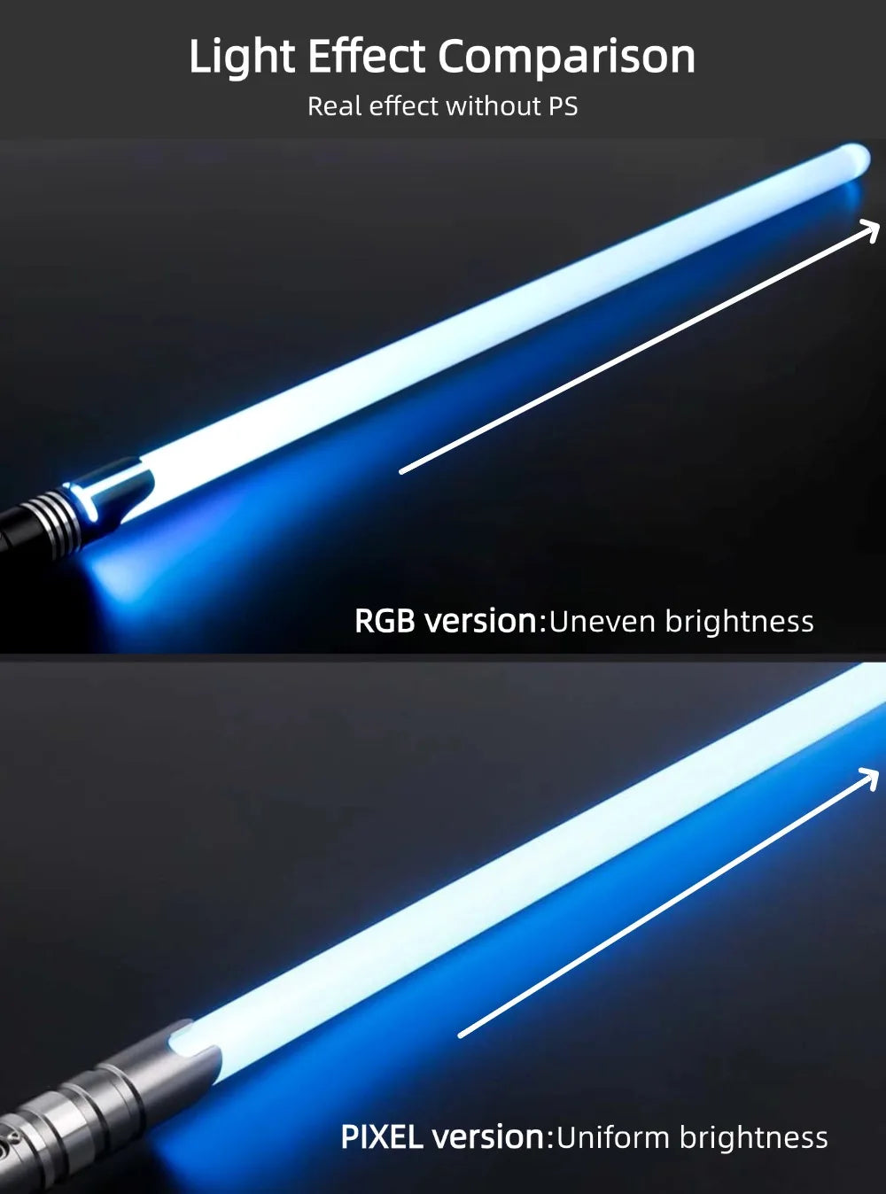 Premium Metal Lightsaber with Smooth Swing and 16 Sound Effects
