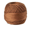 A ball of brown crochet thread used for tatting and embroidery.