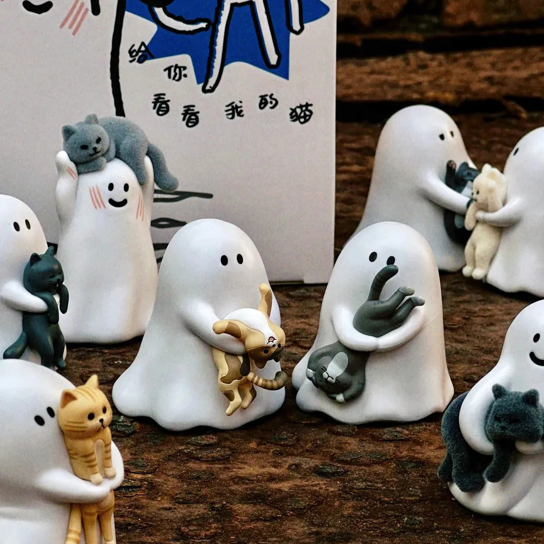 Ghost Behold My Cat Series Glow-in-the-Dark Cat Figurine Blind Box