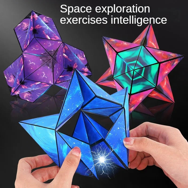 Magnetic Fidget Cube - Transformable 3D Puzzle Stress Reliever