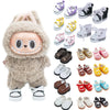 A set of casual sneakers for 17cm Labubu dolls in various colors and styles.