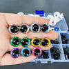 3D Glitter Safety Eyes for Crochet & Stuffed Animals (12-16mm, Set of 30)