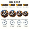 Size chart and examples of animal wooden jigsaw puzzles in various sizes from extra large to small