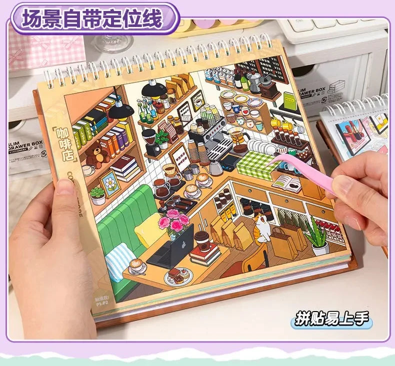 3D Sticker Scene Book — DIY Kawaii Decorative Craft Set