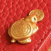 Golden Miniature Turtle Figurine for Prosperity and Good Fortune