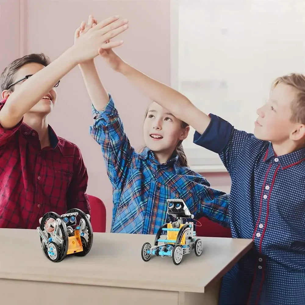 Solar-Powered 13-in-1 STEM Robot Building Kit for Kids 8+