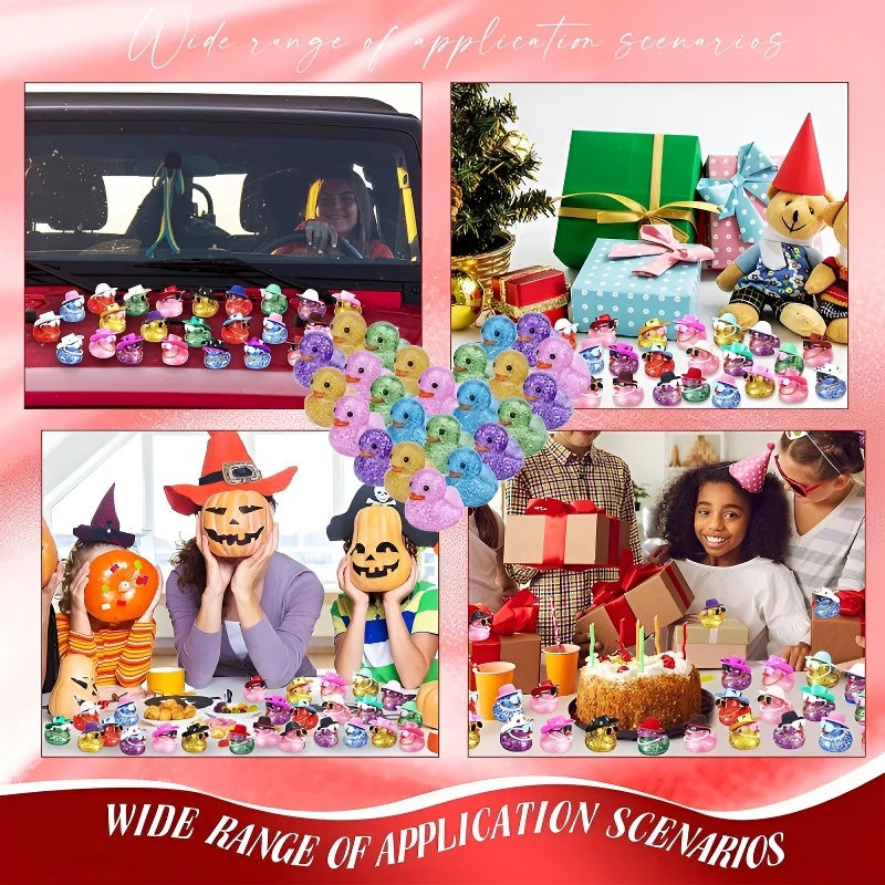 Glitter Rubber Duck Set – Fun Bath Toys & Party Favors