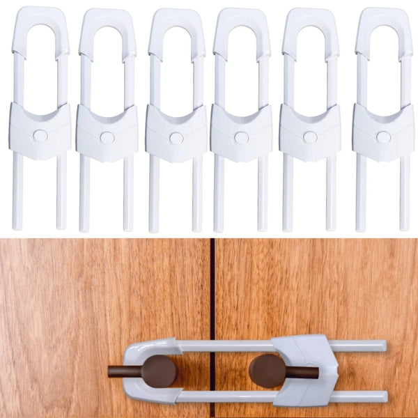 Adjustable U-Shaped Cabinet Locks for Child Safety
