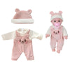 Cozy Cartoon Bear Winter Pajamas for 12-Inch Reborn Dolls
