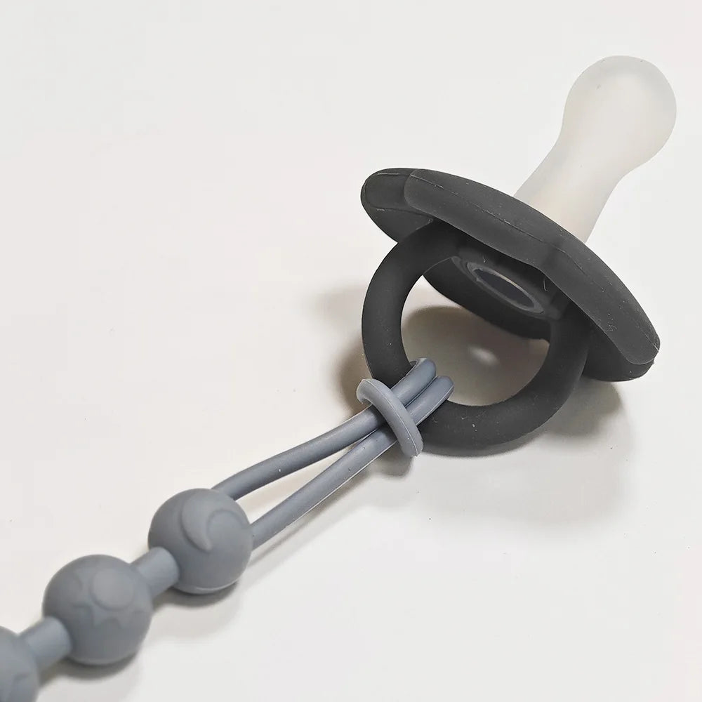 Silicone Baby Pacifier Clip with Teether