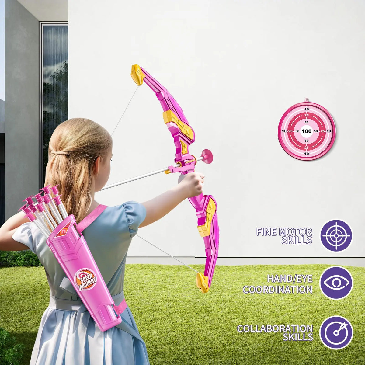 Kids Archery Bow and Arrow Set – Indoor & Outdoor Play