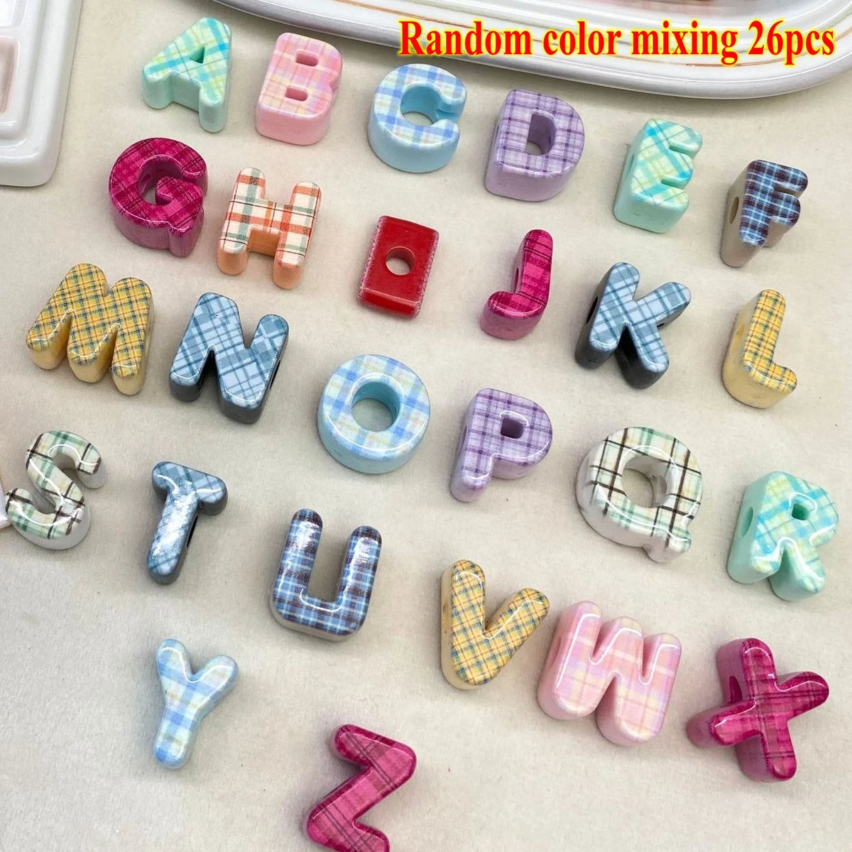 Acrylic Alphabet Beads for DIY Phone Chains and Keychains