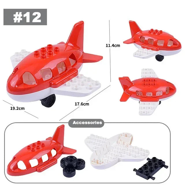 Large Building Blocks Traffic Series Vehicles Set