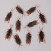 A collection of lifelike fake cockroaches props for pranks and Halloween