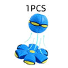One blue interactive flying UFO pet toy for dogs with a yellow accent.