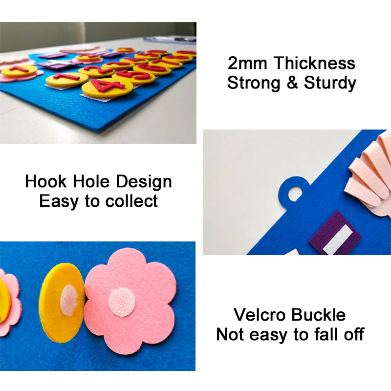 Felt Number Counting Toy for Toddlers | Montessori Early Math Learning