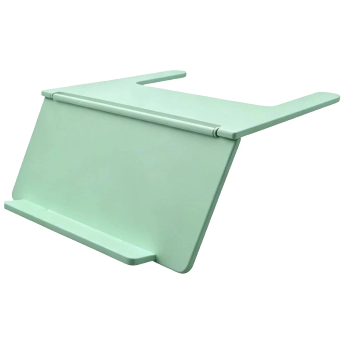 A light mint green foldable Mahjong card holder with a non-slip stand.