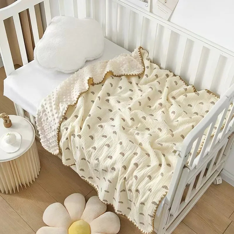 Baby Bear Print Cotton Gauze Swaddle Blanket