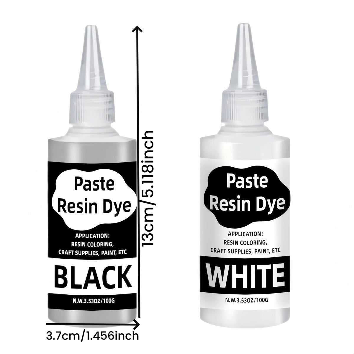 Concentrated Epoxy Resin Pigment Paste Set – Black & White