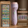 A pink Taro purple projection flashlight with various patterns and 10 cards for random delivery