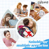 A collage showing people coloring and interacting with a cozy autumn themed coloring book for adults.