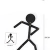 A black wooden jigsaw puzzle depicting a person in a sports pose, used for early learning and cognitive development.