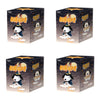 A box of Snoopy Mischief Party Series collectible figures featuring the character in a dynamic pose.