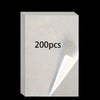 A white rectangular block with the text 200pcs printed on it, showing a corner cut.