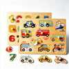 Wooden Alphabet & Number Peg Puzzles for Toddlers