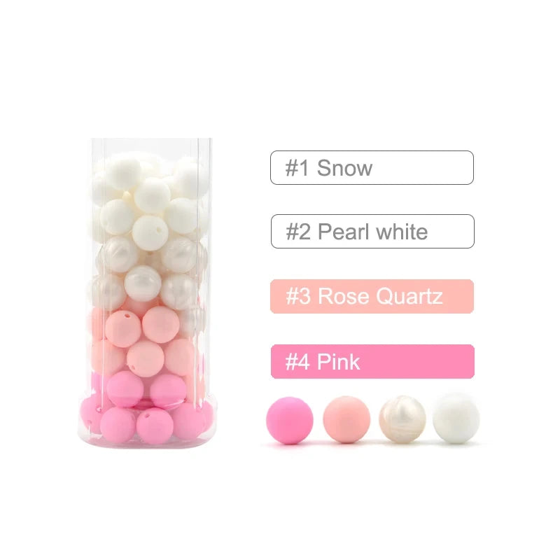 Food-Grade Silicone Beads for Jewelry Making (50-Pack)