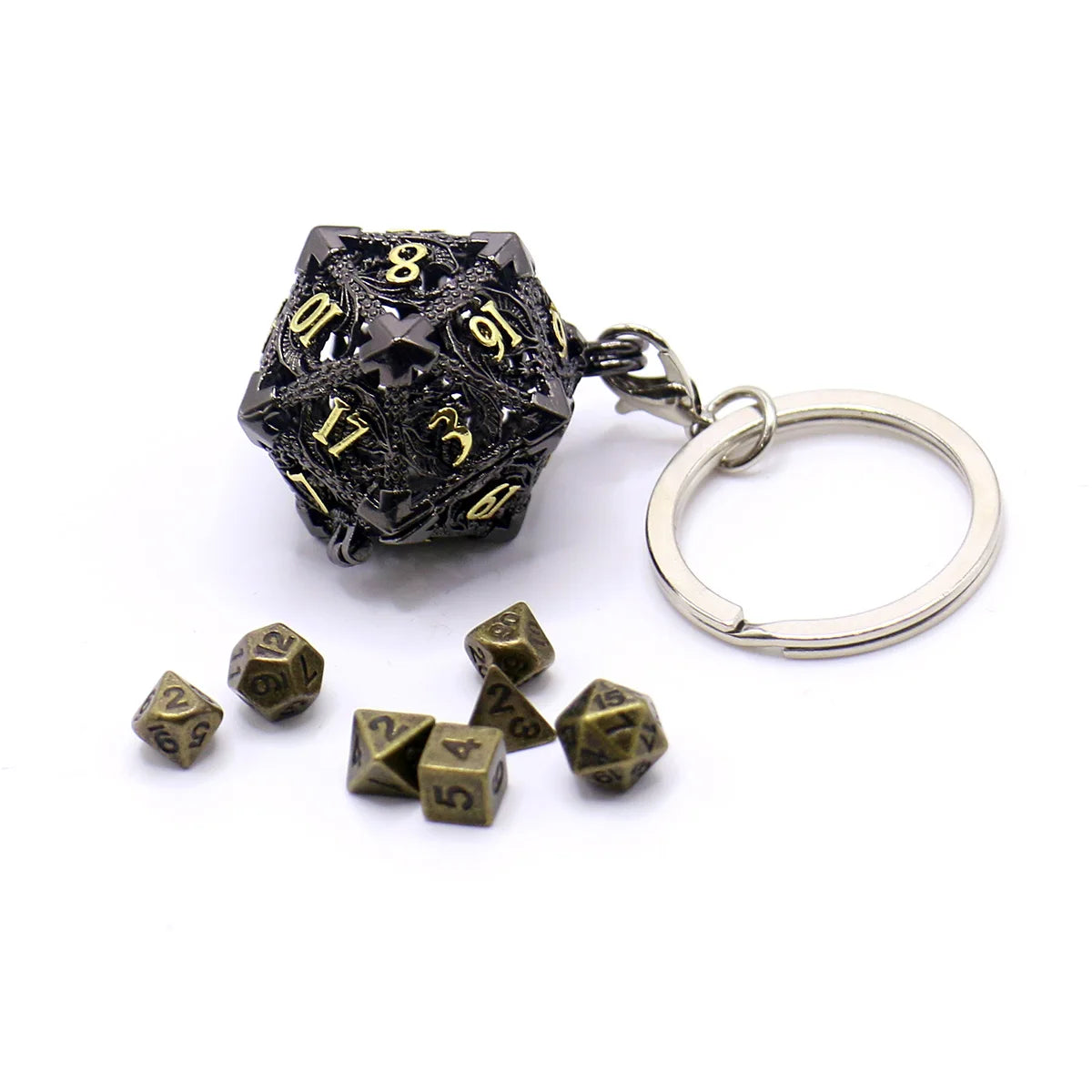 Metal Dice Set in Collector's Hollow Box – Dark Gothic Style