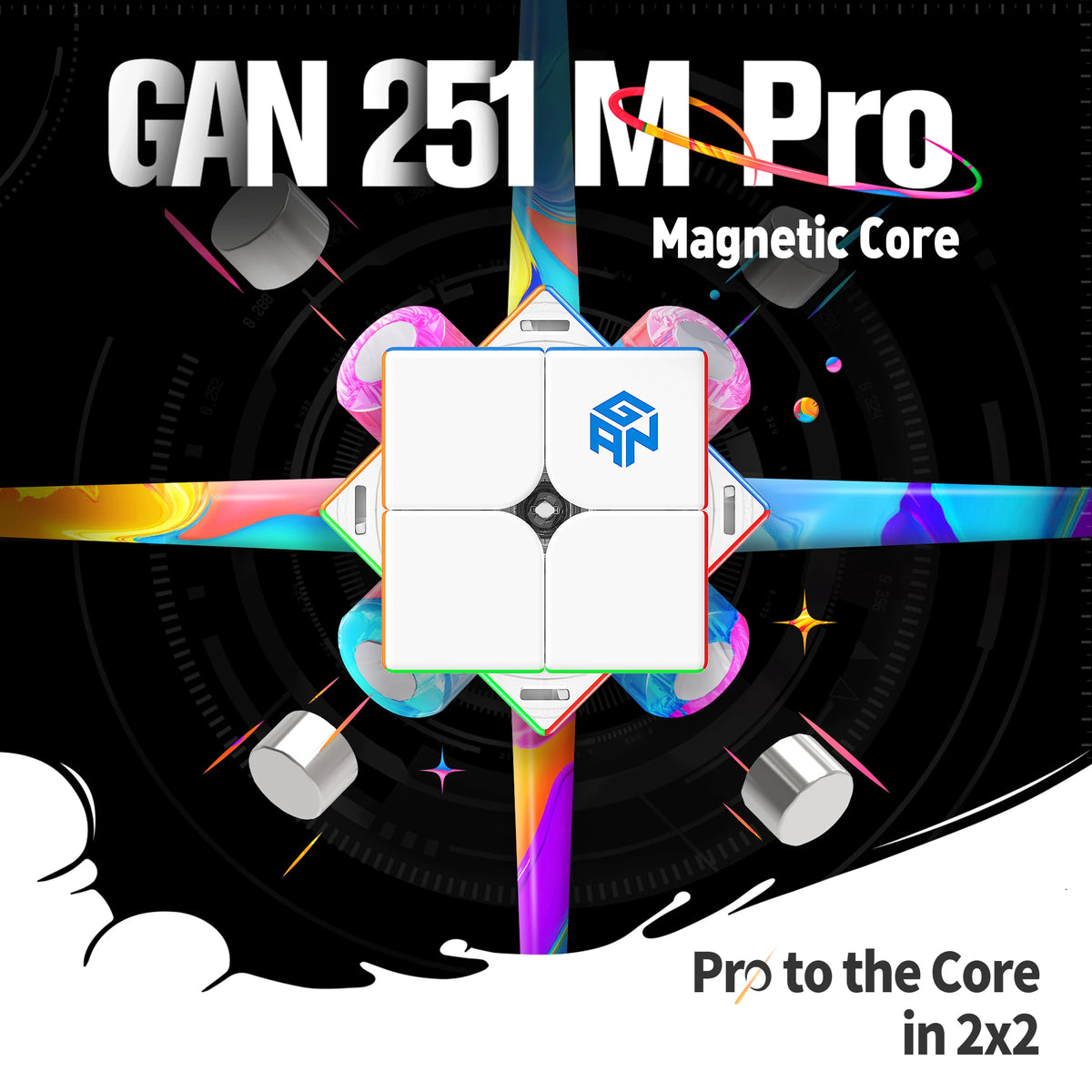 GAN251 M Pro 2x2 Magnetic Speed Cube