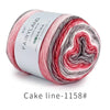 Spool of Fairyland long distance cake blue red and gray gradient cotton-wool yarn for knitting and crochet