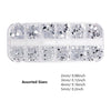 12-Color Glass AB Rhinestone Nail Art Kit
