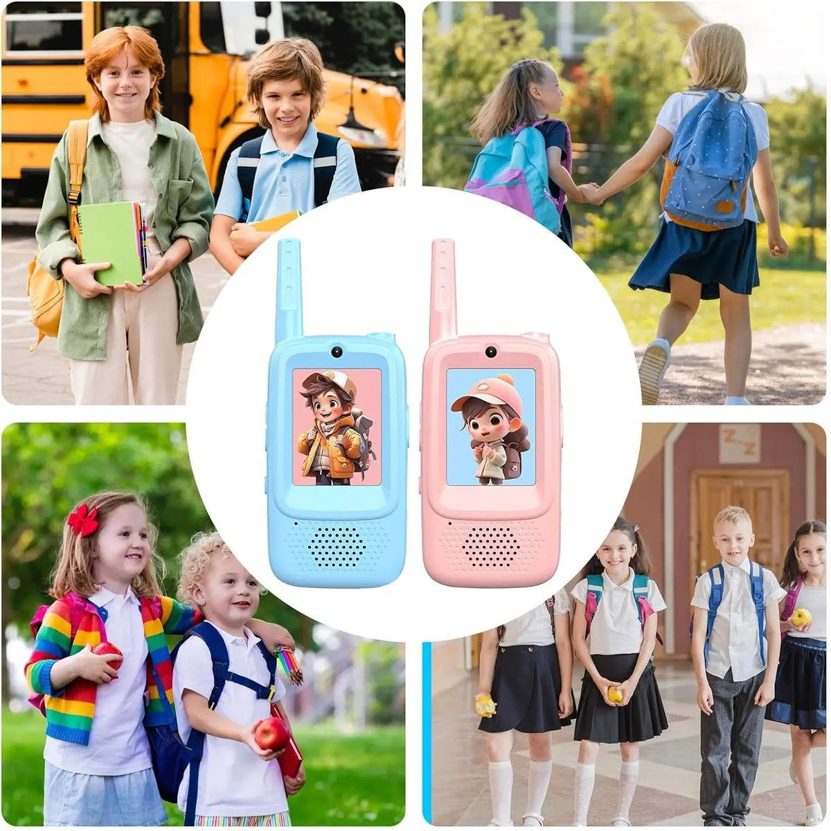 Kids' Video Walkie-Talkies with Voice, Emoji, and Photo Sharing