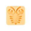 A yellow silicone mold shaped like a stylized elf or creature for DIY craft kits.