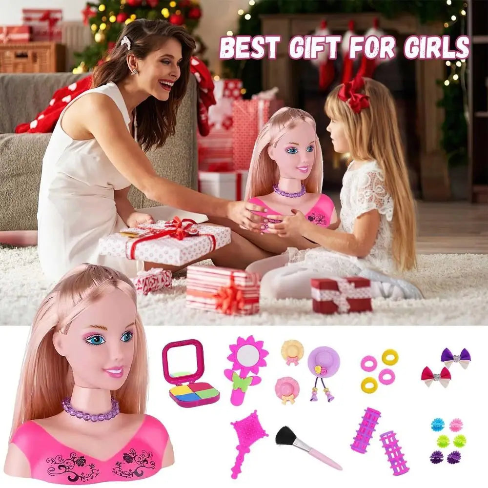 Half-Body Makeup Styling Doll with 23 Accessories